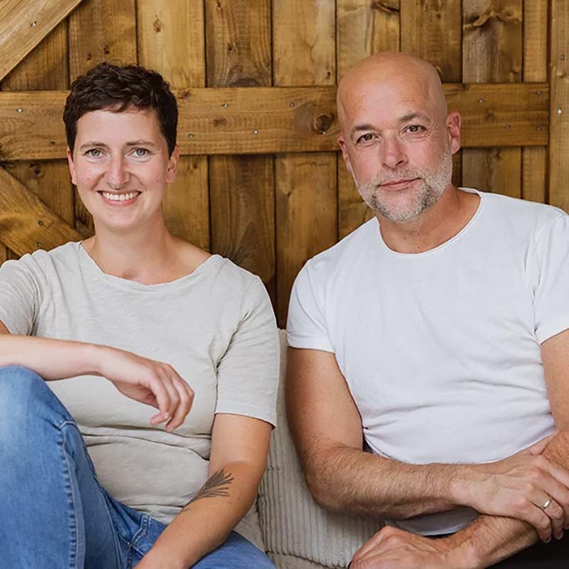 Katja Müller und Kai Bronisch, Gründer der Marketingagentur Lila & Plietsch aus Handeloh